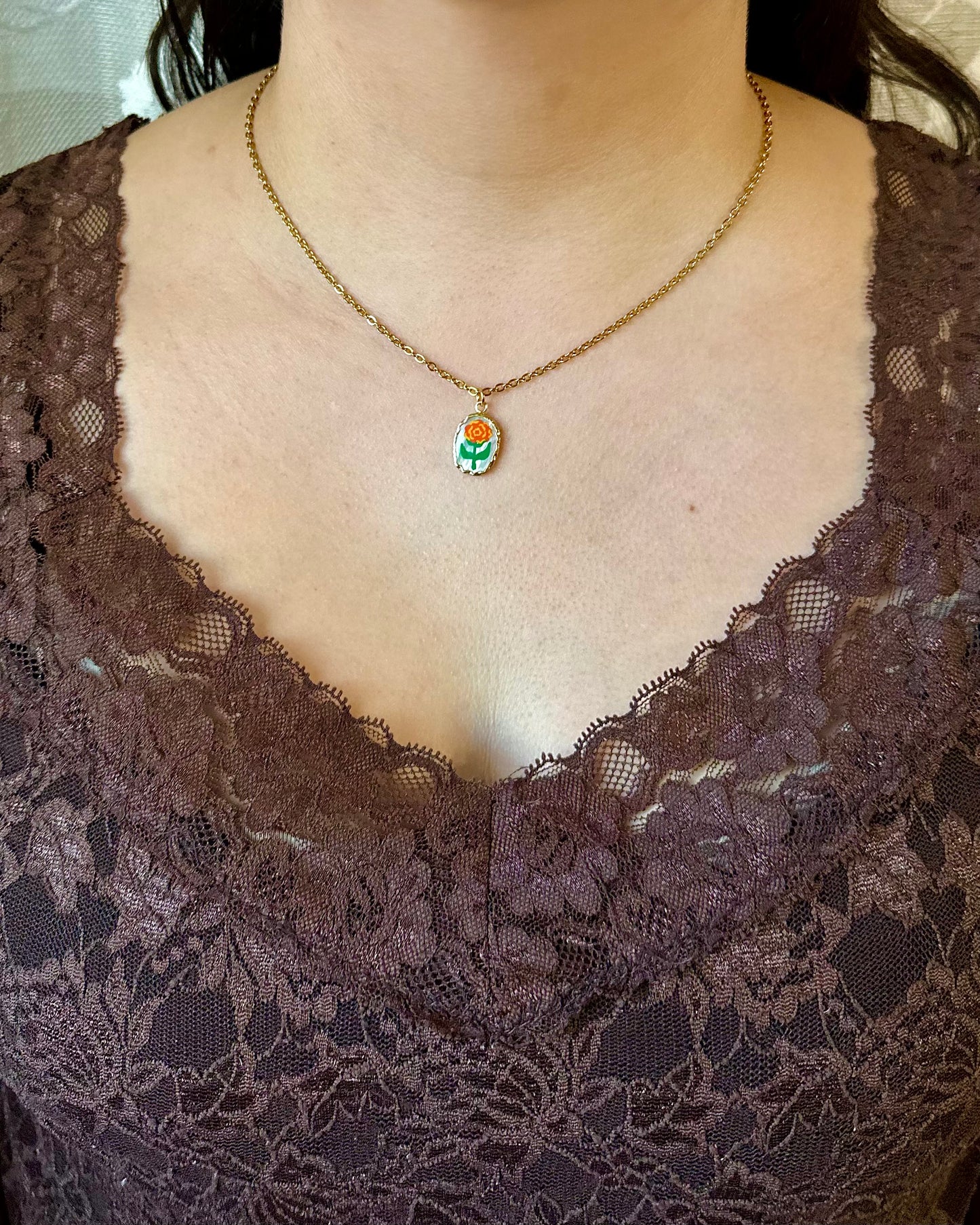 Painted Perla Necklace